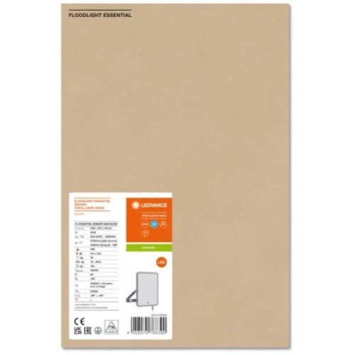 Прожектор LEDVANCE Flood ESSENTIAL SENSOR 50W 840 BK IP65 (4058075768390)