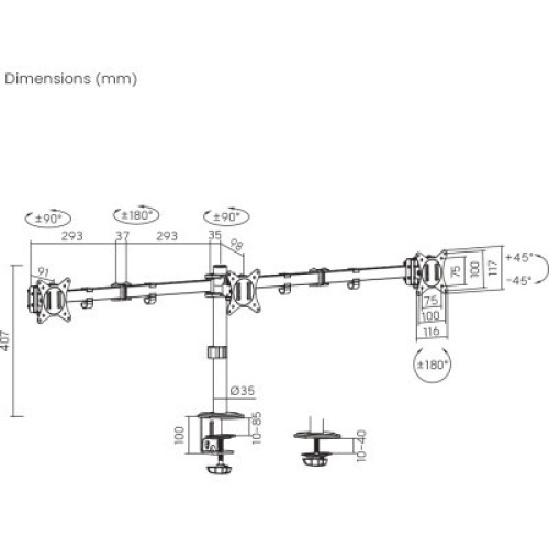 Кронштейн Brateck LDT66-C034