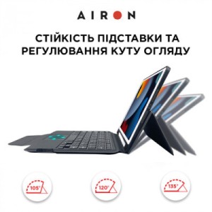 Чохол до планшета AirOn Premium iPad 10.2" 2019/2020/2021 7/8/9th Gen та Air 3 + Keyboard (4822352781112)