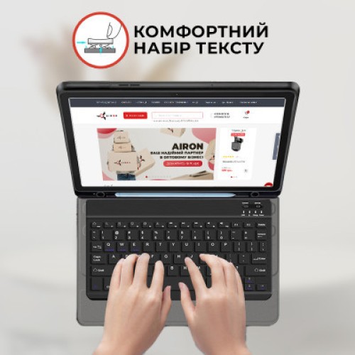 Чехол для планшета AirOn Premium Samsung Galaxy Tab A9 Plus 11'' 2023 + Bluetooth Keyboard (4822352781115)