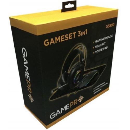 Мышка GamePro GS890 Combo 3 в 1 миша + ігрова поверхня + гарнітура (GS890)