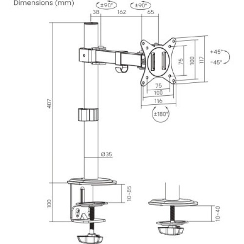 Кронштейн Brateck LDT66-C011