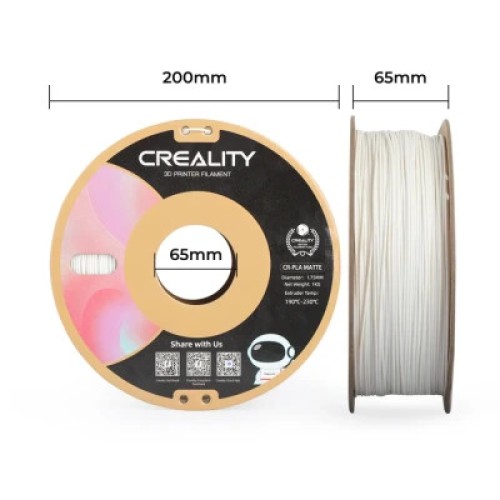 Пластик для 3D-принтера Creality PLA matte 1кг, 1.75мм, natural white (3301010296) Пластик для 3D-принтера Creality PLA matte 1кг, 1.75мм, natural white (3301010296)