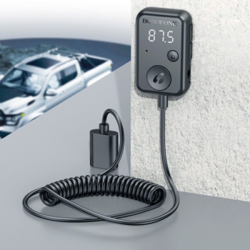 FM модулятор BOROFONE BC49, Black, Box