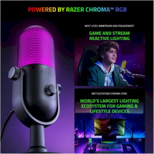 Микрофон Razer Seiren V3 Chroma White (RZ19-05060200-R3M1)