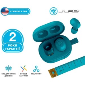 Навушники Jlab JBuds Mini Aqua Teal (IEUEBJBMINIRAQUA124)