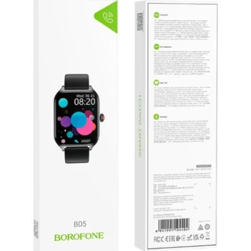 Смарт-часы BOROFONE BD5 Black (6941991104404)