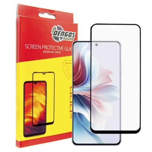Стекло защитное Dengos Full Glue OPPO Reno 11F (black) (TGFG-359)
