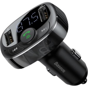 FM модулятор Baseus T Shaped S-09A 2 х USB Type-A, microSD Black (CCMT000001)