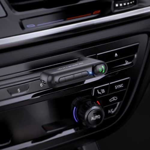 FM модулятор BOROFONE BC35 Wideway car AUX BT receiver Black (BC35B)