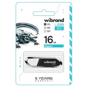 USB флеш накопитель Wibrand 16GB Aligator Black USB 2.0 (WI2.0/AL16U7B)