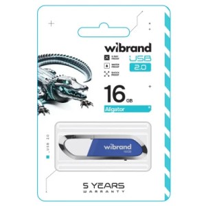 USB флеш накопитель Wibrand 16GB Aligator Blue USB 2.0 (WI2.0/AL16U7U)