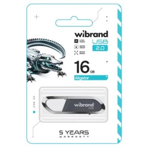 USB флеш накопитель Wibrand 16GB Aligator Grey USB 2.0 (WI2.0/AL16U7G)