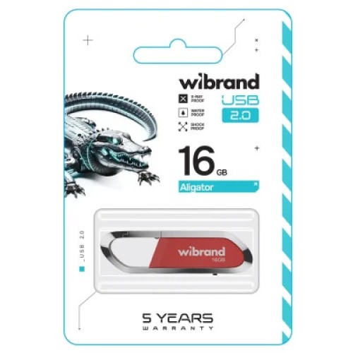 USB флеш накопитель Wibrand 16GB Aligator Red USB 2.0 (WI2.0/AL16U7DR)