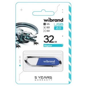 USB флеш накопитель Wibrand 32GB Aligator Blue USB 2.0 (WI2.0/AL32U7U)