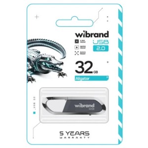USB флеш накопитель Wibrand 32GB Aligator Grey USB 2.0 (WI2.0/AL32U7G)
