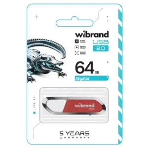 USB флеш накопичувач Wibrand 64GB Aligator Red USB 2.0 (WI2.0/AL64U7DR)