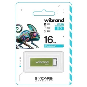 USB флеш накопитель Wibrand 16GB Chameleon Green USB 2.0 (WI2.0/CH16U6LG)