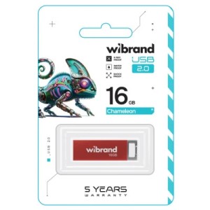 USB флеш накопитель Wibrand 16GB Chameleon Red USB 2.0 (WI2.0/CH16U6R)