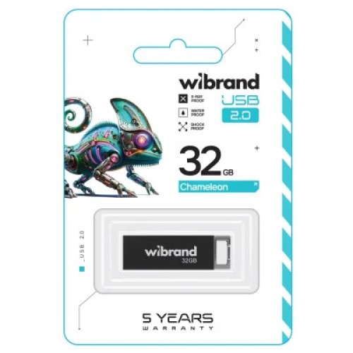 USB флеш накопитель Wibrand 32GB Chameleon Black USB 2.0 (WI2.0/CH32U6B)