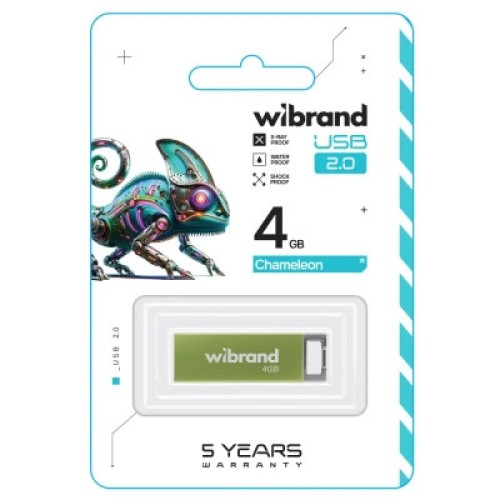 USB флеш накопитель Wibrand 4GB Chameleon Green USB 2.0 (WI2.0/CH4U6LG)