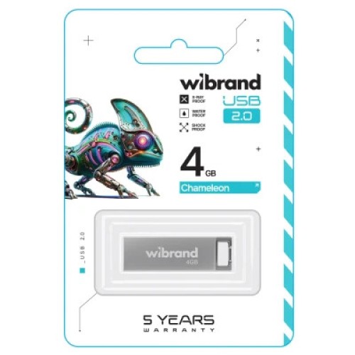 USB флеш накопитель Wibrand 4GB Chameleon Silver USB 2.0 (WI2.0/CH4U6S)