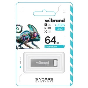USB флеш накопичувач Wibrand 64GB Chameleon Silver USB 2.0 (WI2.0/CH64U6S)