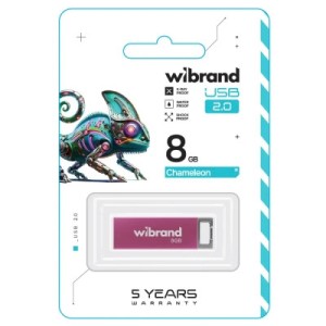 USB флеш накопитель Wibrand 8GB Chameleon Pink USB 2.0 (WI2.0/CH8U6P)
