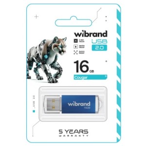 USB флеш накопитель Wibrand 16GB Cougar Blue USB 2.0 (WI2.0/CU16P1U)