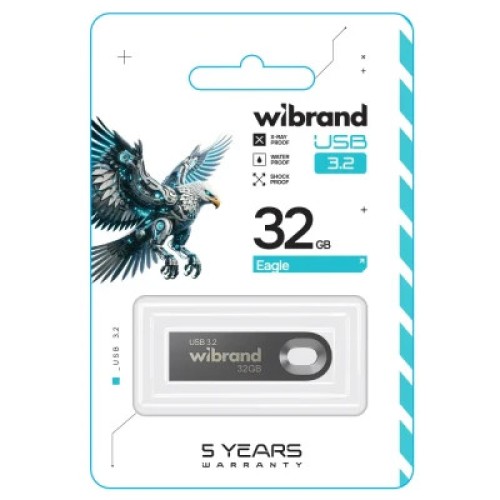 USB флеш накопитель Wibrand 32GB Eagle Grey USB 3.2 Gen 1 (USB 3.0) (WI3.2/EA32U10G)