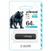 USB флеш накопитель Wibrand 64GB Grizzly Black USB 2.0 (WI2.0/GR64P3B)