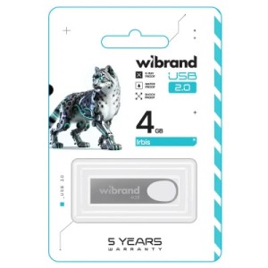 USB флеш накопитель Wibrand 4GB Irbis Silver USB 2.0 (WI2.0/IR4U3S)