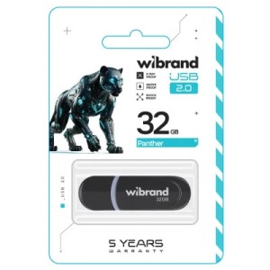 USB флеш накопитель Wibrand 32GB Panther Black USB 2.0 (WI2.0/PA32P2B)