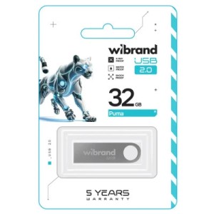 USB флеш накопитель Wibrand 32GB Puma Silver USB 2.0 (WI2.0/PU32U1S)