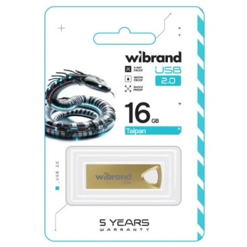 USB флеш накопитель Wibrand 16GB Taipan Gold USB 2.0 (WI2.0/TA16U2G)