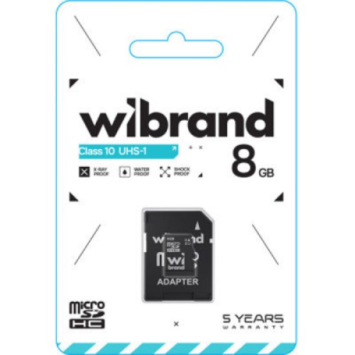 Карта памяти Wibrand 8GB microSD class 10 (WICDHC10/8GB-A)