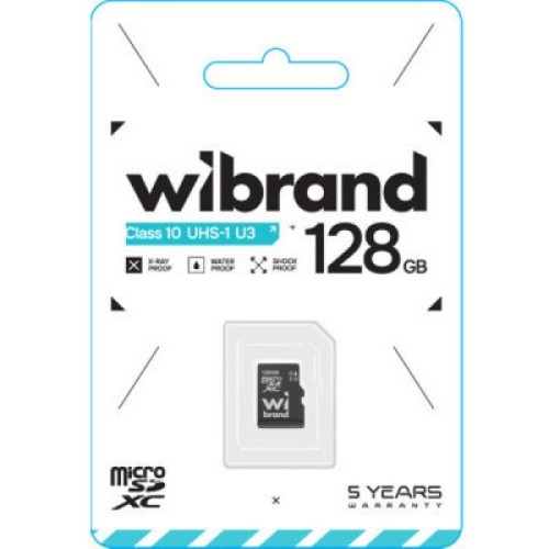 Карта памяти Wibrand 128GB mictoSD class 10 UHS-I U3 (WICDHU3/128GB)