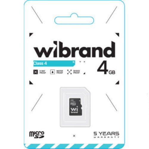Карта памяти Wibrand 4GB mictoSD class 4 (WICDC4/4GB)