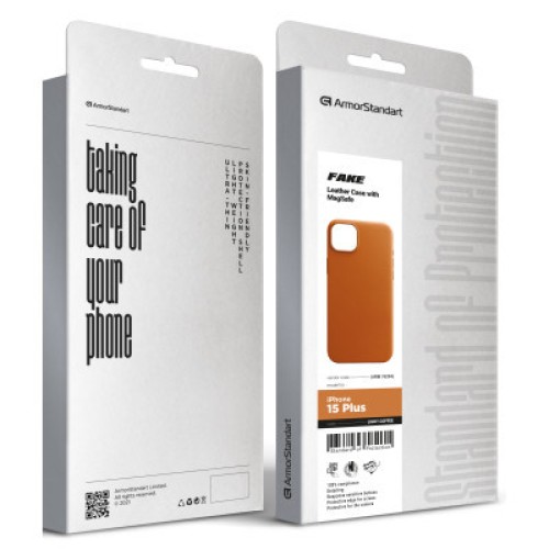 Чехол для мобильного телефона Armorstandart FAKE Leather Case Apple iPhone 15 Plus Light Coffee (ARM76294)