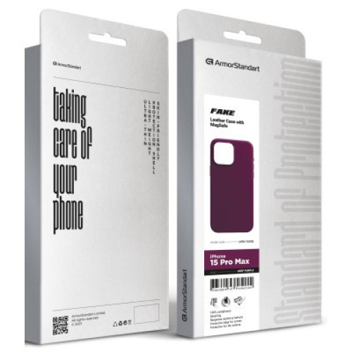 Чехол для мобильного телефона Armorstandart FAKE Leather Case Apple iPhone 15 Pro Max Deep Purple (ARM76308)
