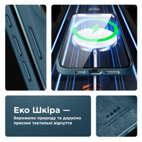 Чехол для мобильного телефона Armorstandart FAKE Leather Case Apple iPhone 15 Pro Max Sea Blue (ARM76310)