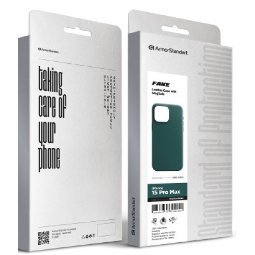 Чехол для мобильного телефона Armorstandart FAKE Leather Case Apple iPhone 15 Pro Max Sequoia Green (ARM76309)