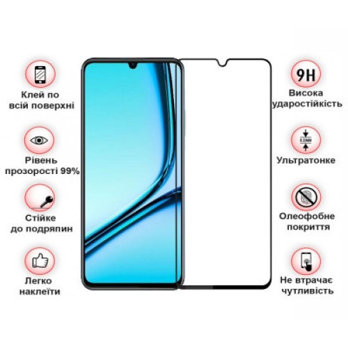 Стекло защитное BeCover Realme Note 50 Black (711317)