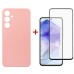 Чехол для мобильного телефона Dengos Samsung Galaxy A55 5G + Glass Pink (DG-KM-92)