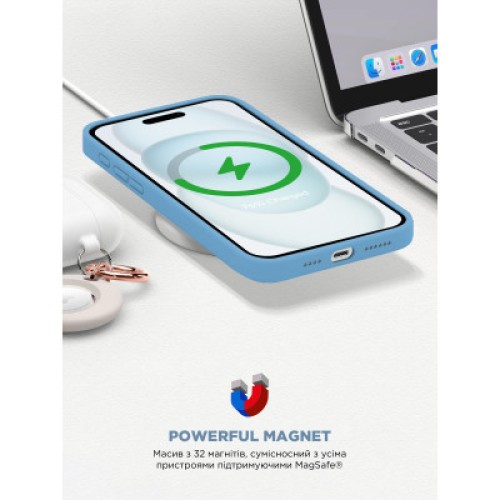 Чехол для мобильного телефона Armorstandart ICON2 MagSafe Apple iPhone 15 Light Blue (ARM77012)