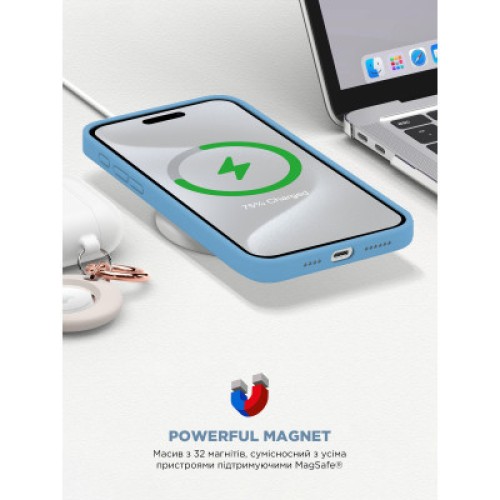 Чехол для мобильного телефона Armorstandart ICON2 MagSafe Apple iPhone 15 Pro Light Blue (ARM77008)