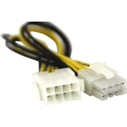 Кабель питания ATX 8pin 0.2m M/F Value (S0173)