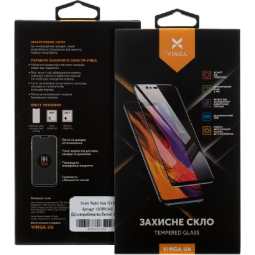 Стекло защитное Vinga Xiaomi Redmi Note 13 4G (VGXRN134G)