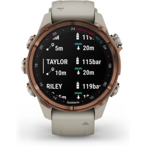 Смарт-часы Garmin Descent Mk3i, 43mm, SKF12 PVD Ti/Fr Gry, Dive Computer, GPS дайвінг комп'ютер (010-02753-14)