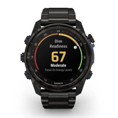 Смарт-годинник Garmin Descent Mk3i, 51mm, Crbn Gry DLC Ti/Ti, Dive Computer, GPS дайвінг комп'ютер (010-02752-14)